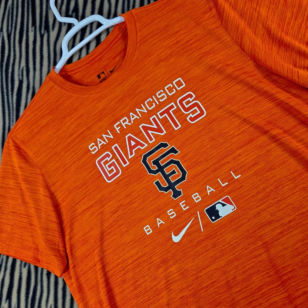 Nike Mens San Francisco Giants MLB Dri-FIT Authentic Collection Orange T-Shirt L